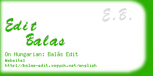 edit balas business card