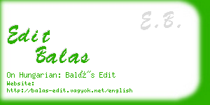 edit balas business card